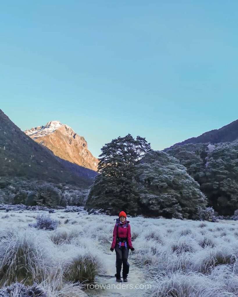 Frost at Iris Burn, Kepler Track, Great Walk, New Zealand - RooWanders