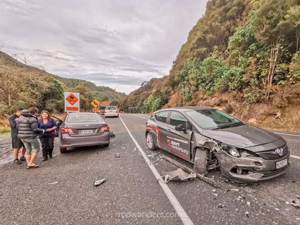 Car Accident in New Zealand - RooWanders