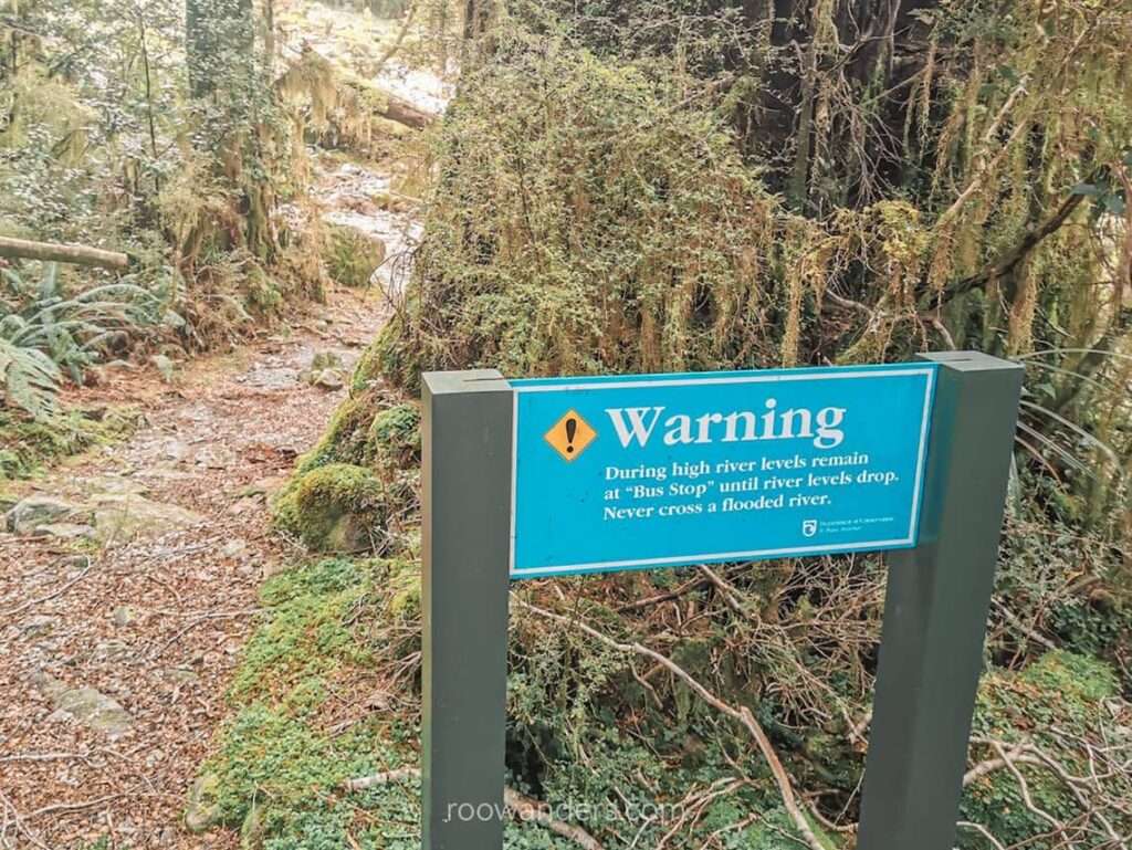Warning!, Milford Track, Great Walk, New Zealand - RooWanders