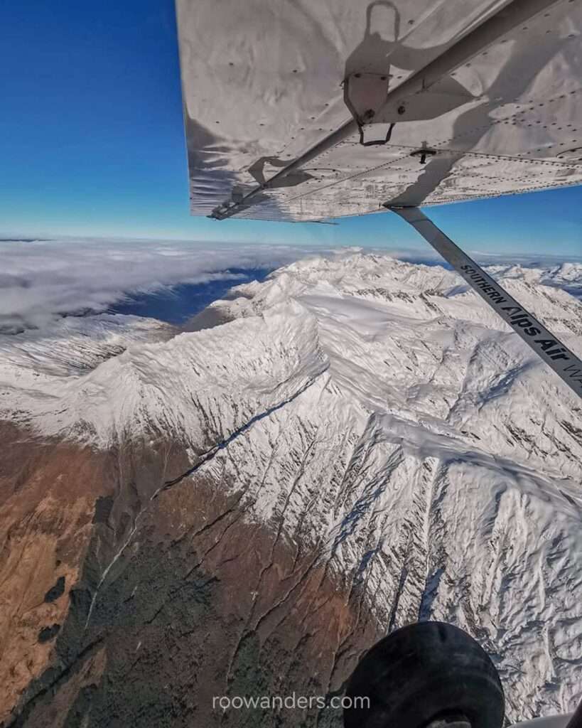 View from the plane, The Southern Alps, New Zealand - RooWanders