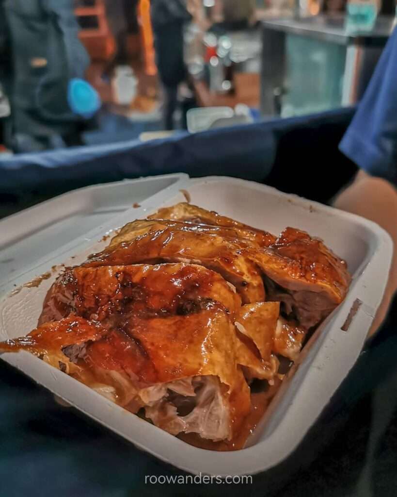 Roasted Chicken Asian style, Rotorua Night Market, New Zealand - RooWanders