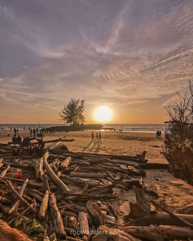 Tanjong Lobang Beach Sunset, Miri, Malaysia -RooWanders