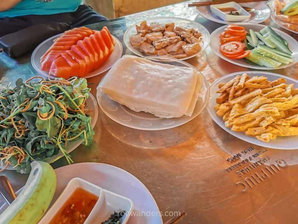 Lunch in a village, Vietnam - RooWanders
