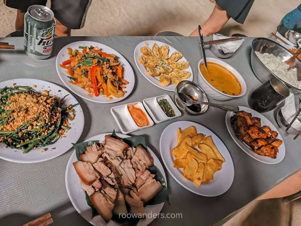 Last dinner in Hang Son Doong, Vietnam - RooWanders