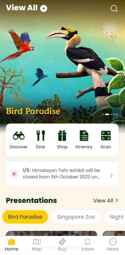 Bird Paradise Mandai app, Singapore - RooWanders
