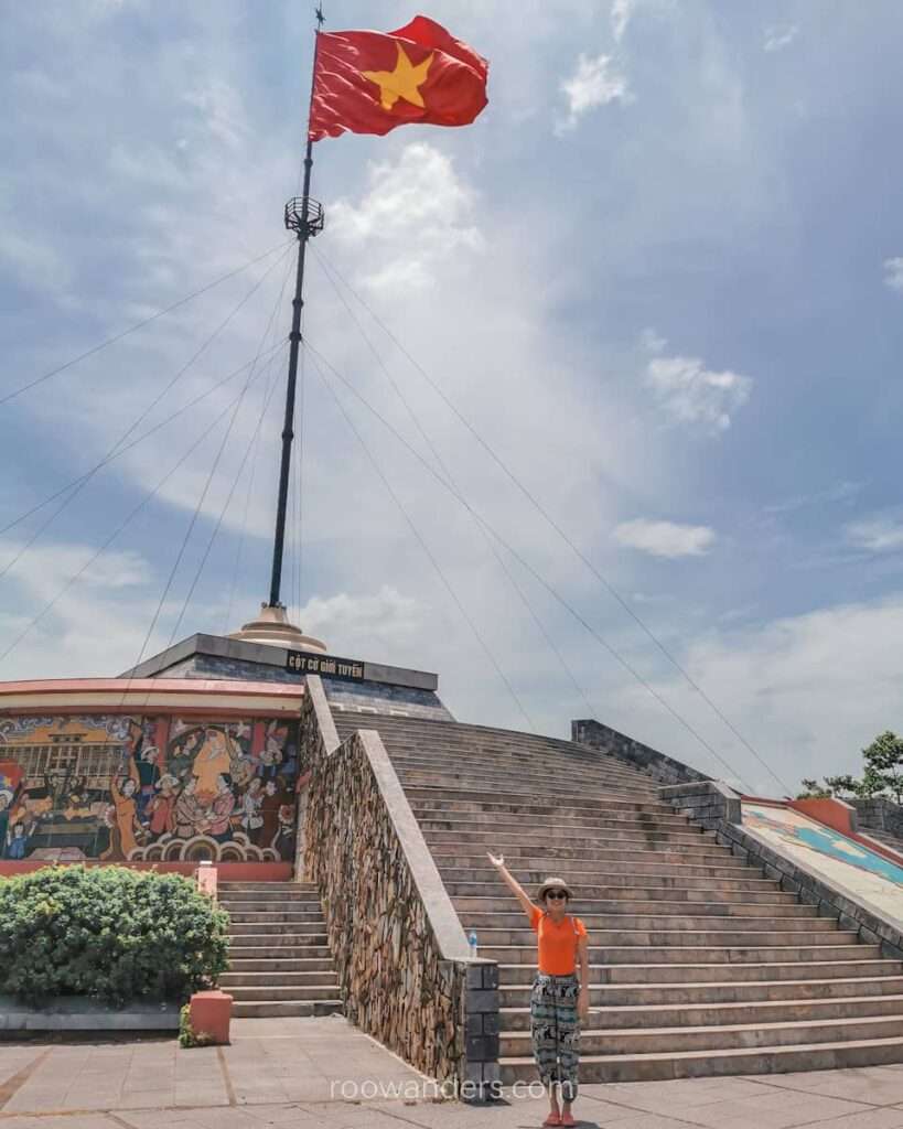 DMZ flag, Vietnam - RooWanders