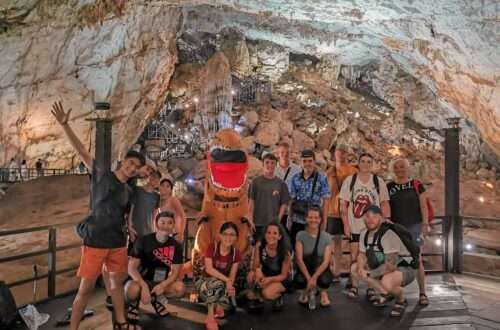 Phong Nha Paradise Cave with dinosaur - RooWanders