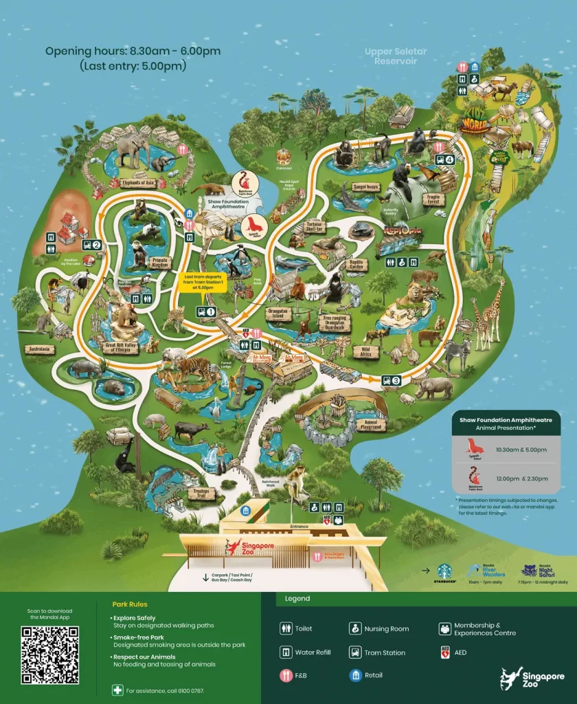 Mandai Zoo Map