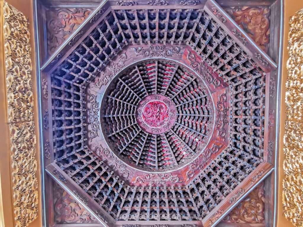 Penang Kek Lok Si Temple pagoda ceiling, Malaysia - RooWanders