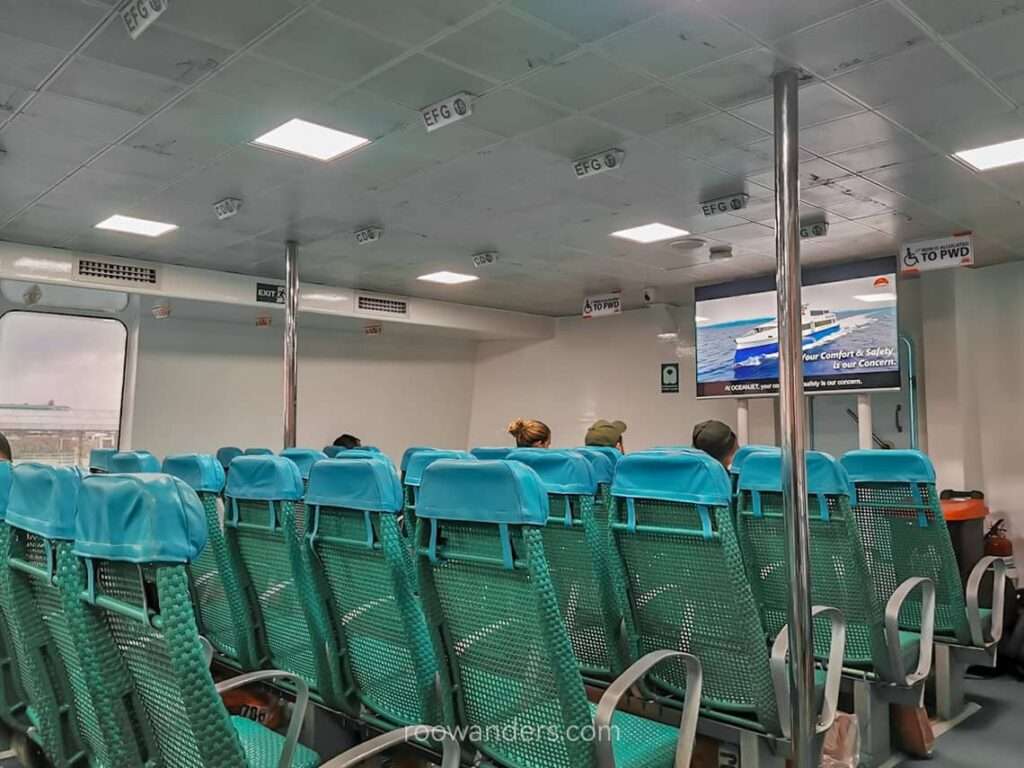 Cebu City Ferry to Bohol, Indoor seating, Philippines - RooWanders
